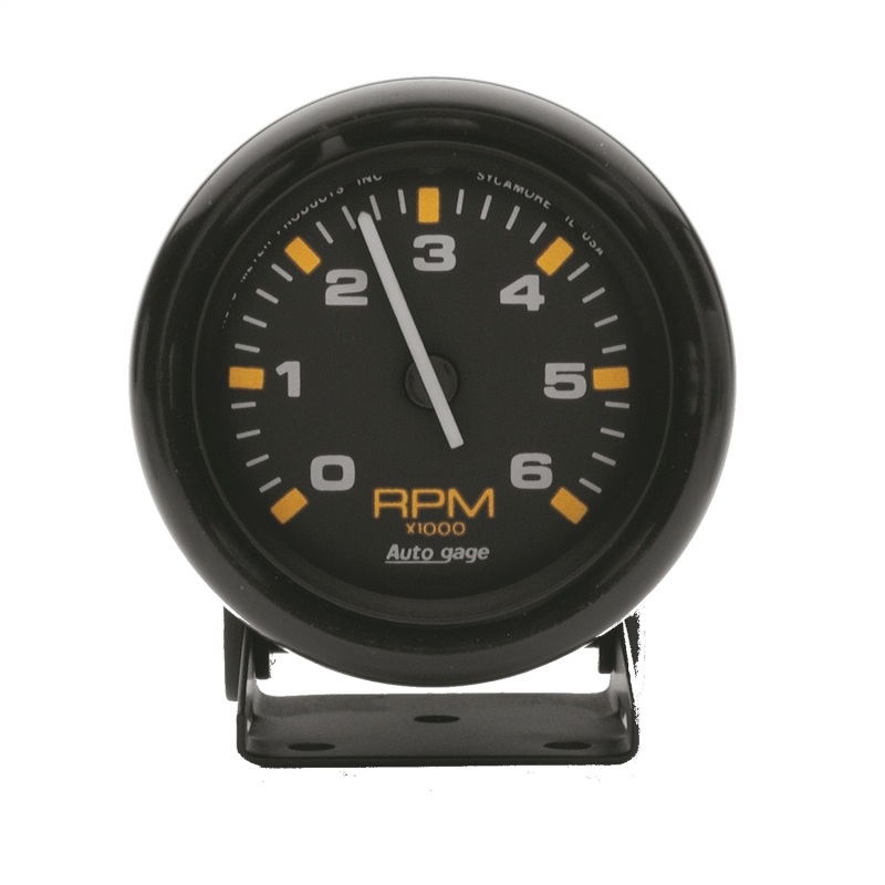 Autometer Autogage 2-3/4in Black 6,000 RPM Pedestal Mount Mini Tachometer - 2306