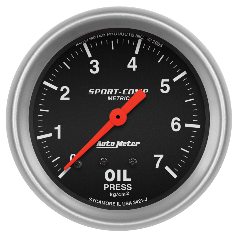 Autometer Sport-Comp 2 5/8in 7.0kg/cm2 Mechanical Oil Pressure Gauge - 3421-J