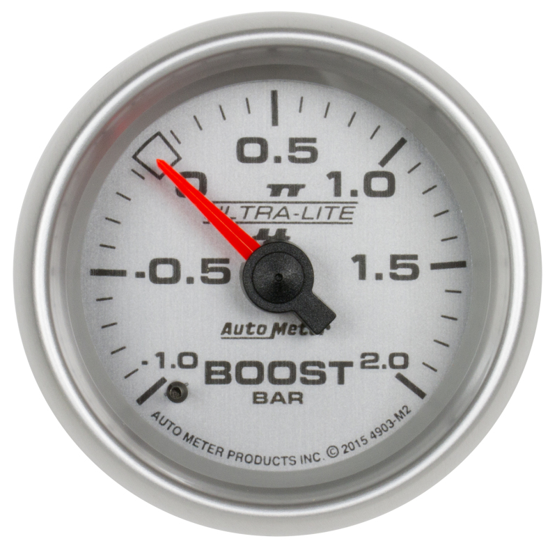 Autometer Ultra-Lite II Gauge Vac/Boost 2 1/16in -1 - +2 Bar Mechanical Ultra-Lite II - 4903-M2