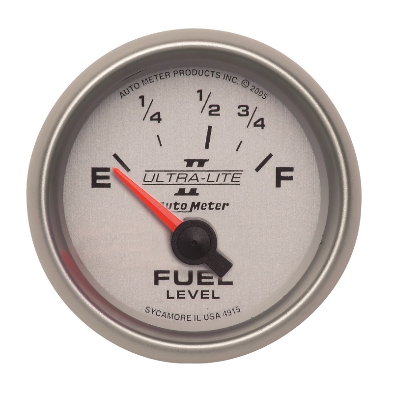 Autometer Ultra-Lite II 2-1/16in 73-10 OHMS Short Sweep Electronic Fuel Level Gauge - 4915