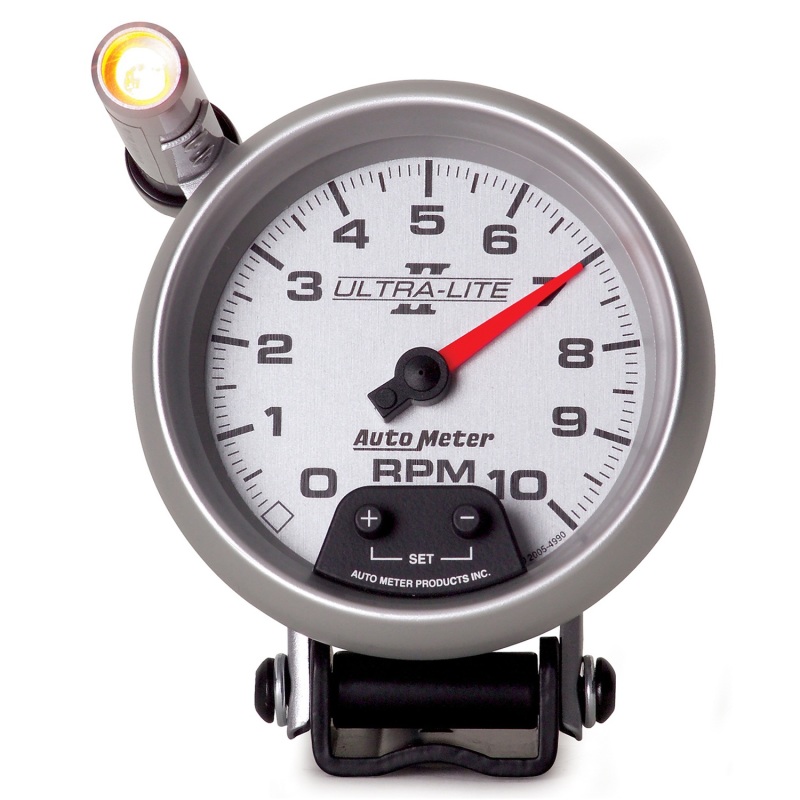 Autometer Ultra-Lite II 3-3/4in 10000 RPM Pedestal Mount Mini-Monster Tachometer - 4990