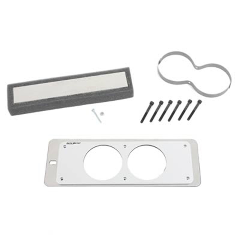 Autometer Mounting Solutions Gauge Mount Gauge Cage Dual 2-5/8in Silver 87-93 Ford Mustang - 50105