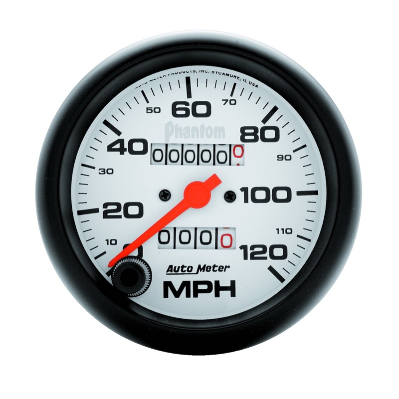 Autometer Phantom 3-3/8in 120MPH Speedometer Gauge - Mechanical Full Sweep - 5892