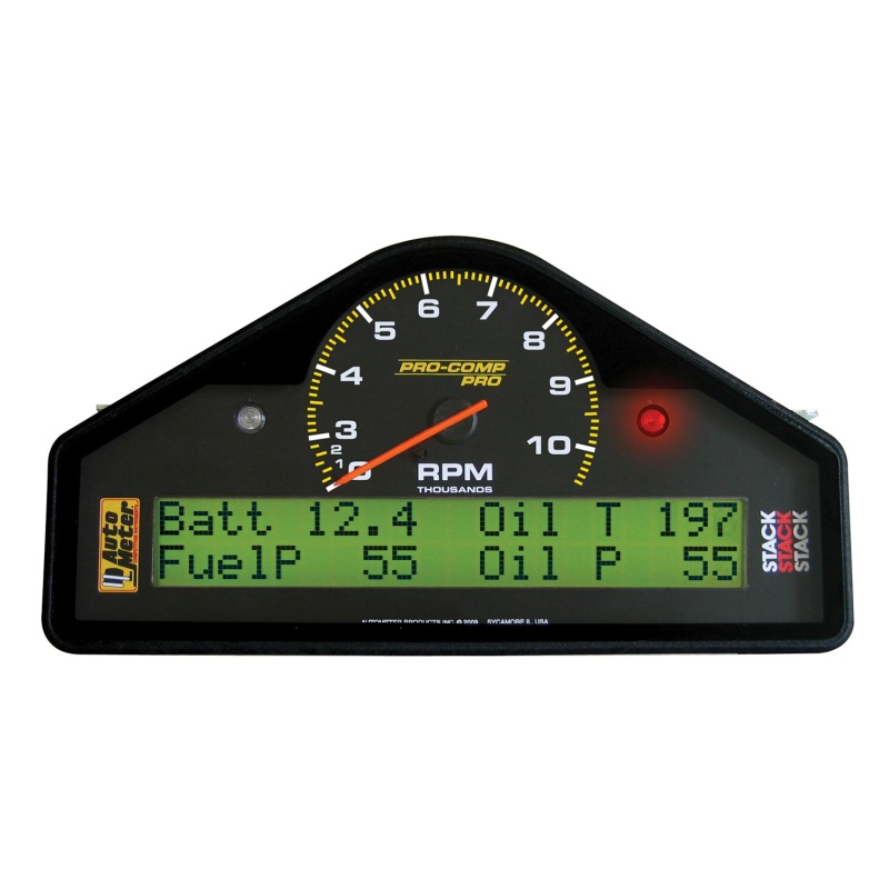 Autometer Pro-Comp Race Dash Display 0-3-10.5K RPM / MPH / FUELP / OILP / OILT / WTMP / VOLT - 6013