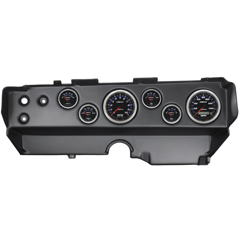 Autometer Cobalt 70-74 E-Body/Cuda/Challenger Dash Kit 6pc Tach / MPH / Fuel / Oil / WTMP / Volt - 7029-CB