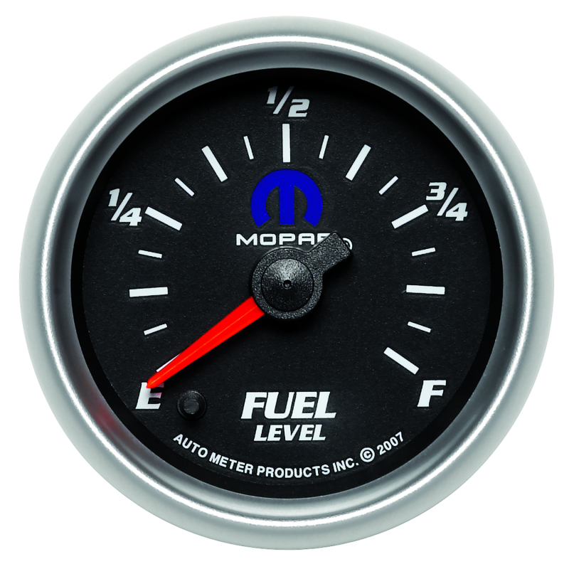 Autometer Mopar 2-1/16in 0-280 Ohm Programmable Fuel Level Gauge - Black - 880013