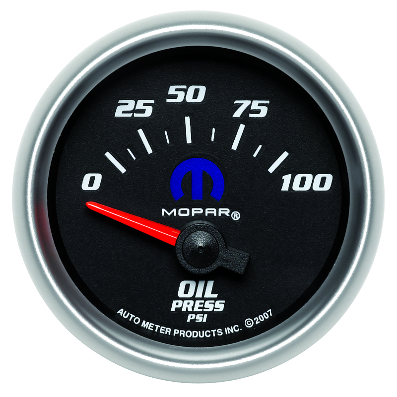 Autometer Mopar 52.4mm SSE 0-100 PSI Oil Pressure Gauge - 880015
