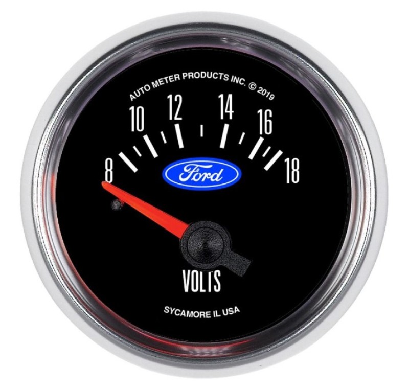 Autometer Ford 2-1/16in. 18V Electric Voltmeter Gauge - 880823