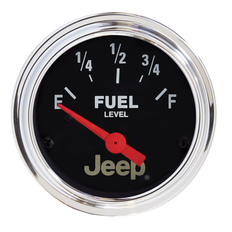 Autometer Jeep 52mm 0 OHMS Empty/90 OHMS Full Short Sweep Electronic Fuel Level Gauge - 880243