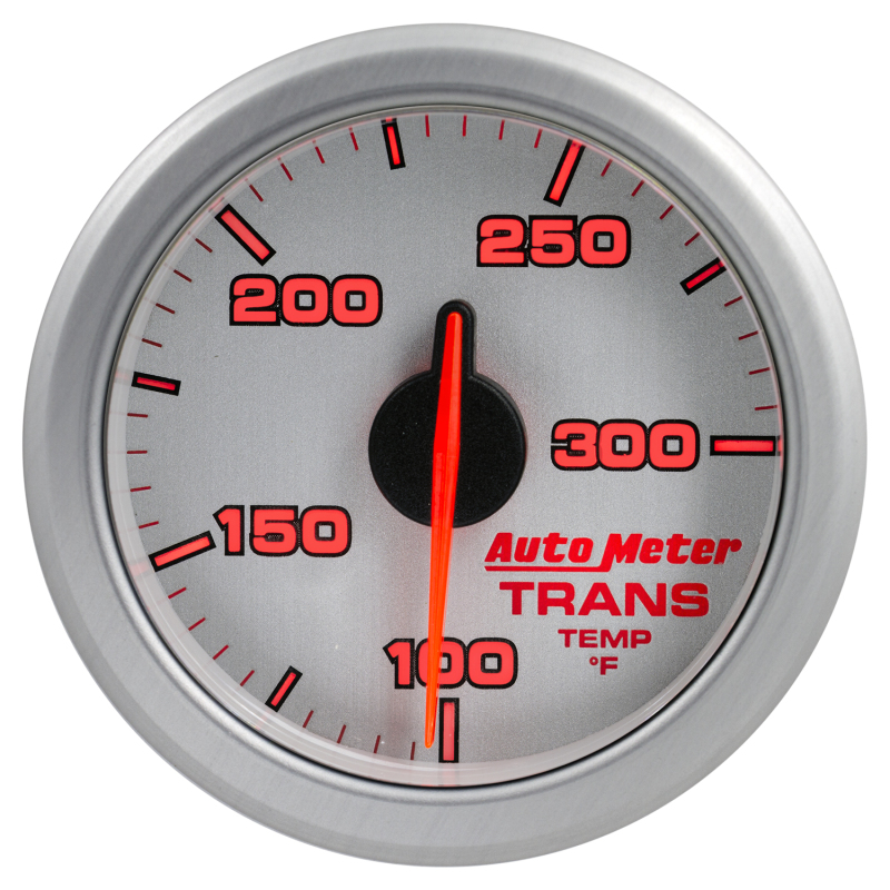 Autometer Airdrive 2-1/6in Trans Temperature Gauge 100-300 Degrees F - Silver - 9157-UL