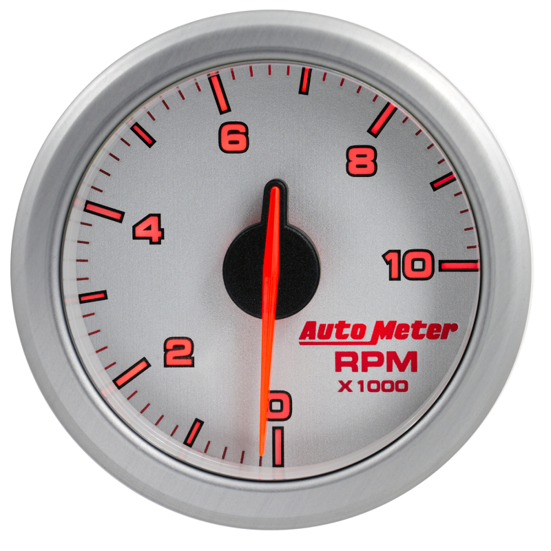 Autometer Airdrive 2-1/6in Tachometer Gauge 0-10K RMP - Silver - 9197-UL