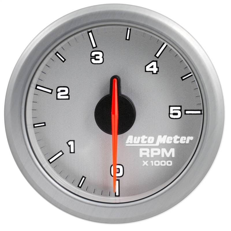 Autometer Airdrive 2-1/6in Tachometer Gauge 0-5K RPM - Silver - 9198-UL