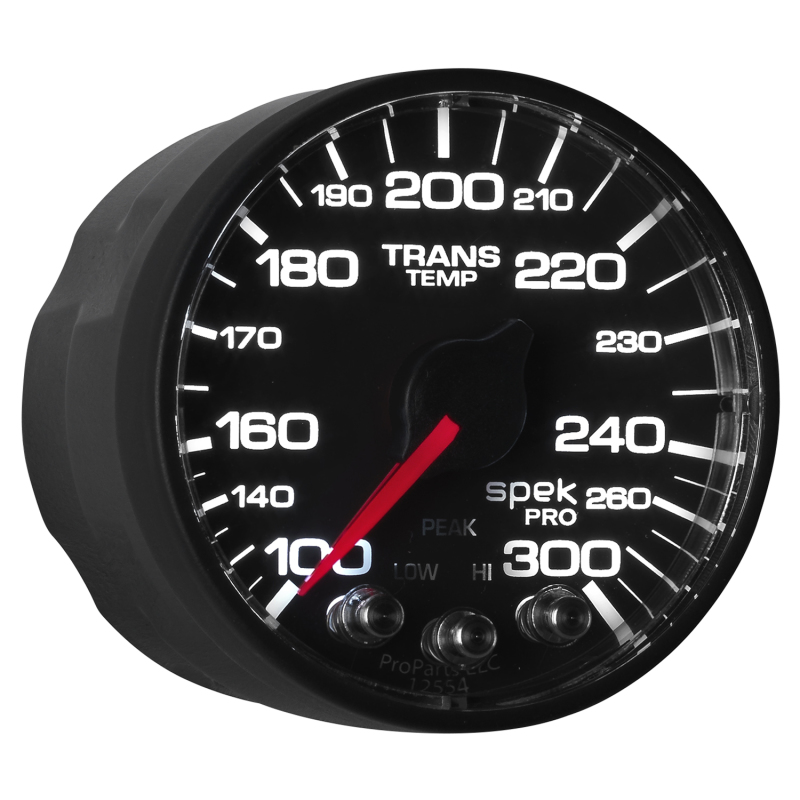 Autometer Spek-Pro 52.4mm 100-300 Deg F Digital Stepper Motor Trans Temp Gauge - P342328