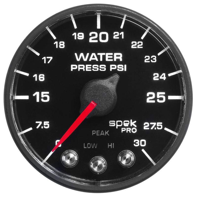 Autometer Spek-Pro - Nascar 2-1/16in Water Press 0- 30 psi Bfb - P550328-N1