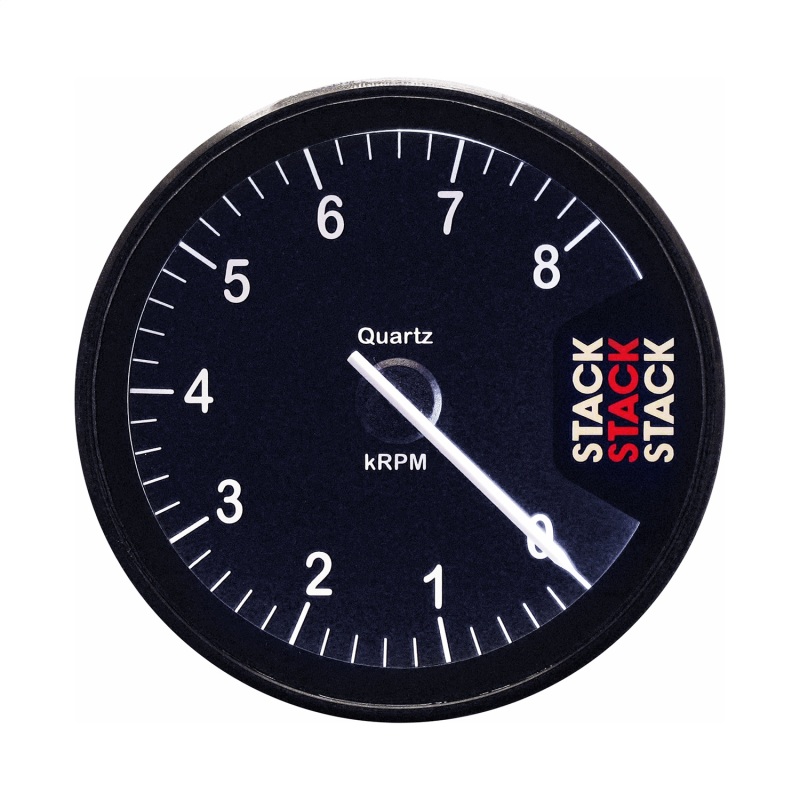 Autometer Stack Clubman Tachometer 80mm 0-8K RPM - Black - ST200-08