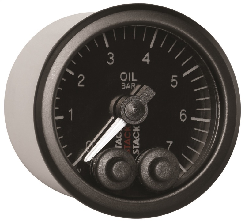Autometer Stack 52mm 0-7 Bar M10 Male Pro-Control Oil Pressure Gauge - Black - ST3501