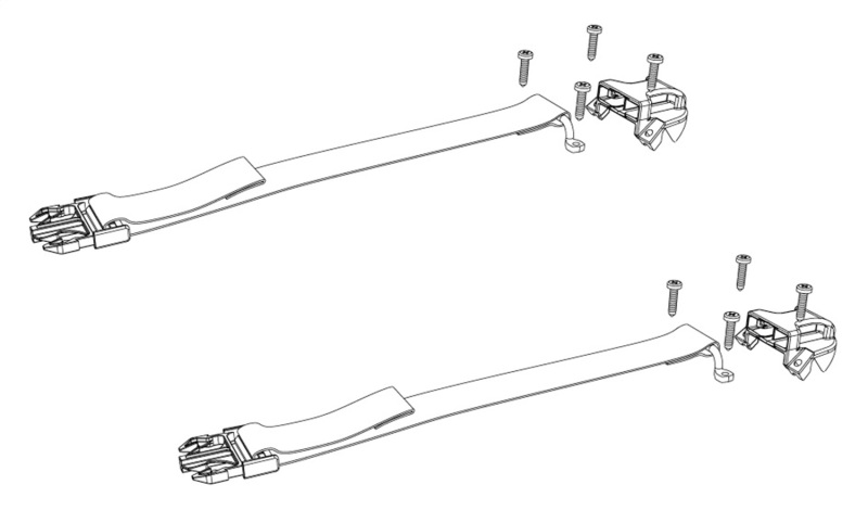 BAK Underside Buckle Ends & Strap Clips Qty 2 (w/ Hardware) - PARTS-356A0003