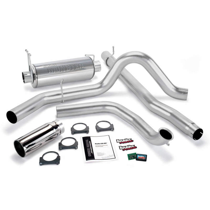 Banks Power 99 Ford 7.3L Truck w/Cat Conv Git-Kit - SS Single Exhaust w/ Chrome Tip - 47511