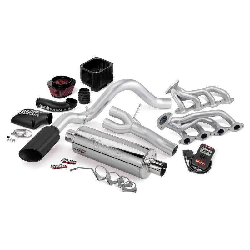 Banks Power 02-06 Chevy 4.8-5.3L 1500-SCSB PowerPack System - SS Single Exhaust w/ Black Tip - 48056-B