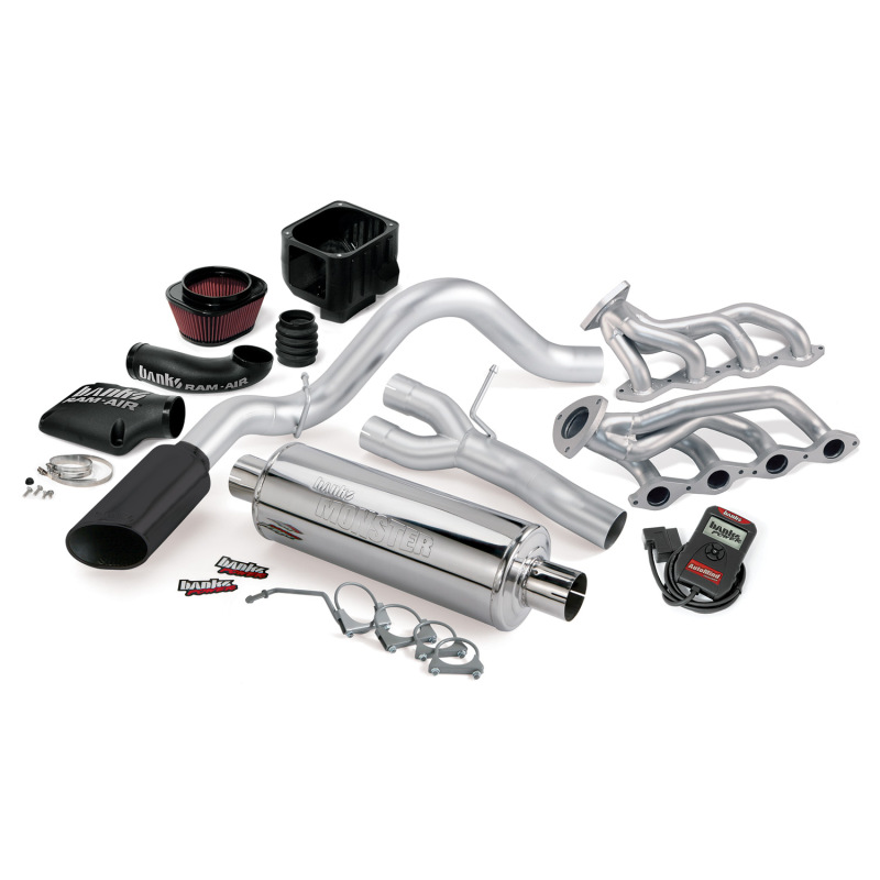 Banks Power 02 Chevy 4.8-5.3L 1500-ECSB PowerPack System - SS Single Exhaust w/ Black Tip - 48061-B