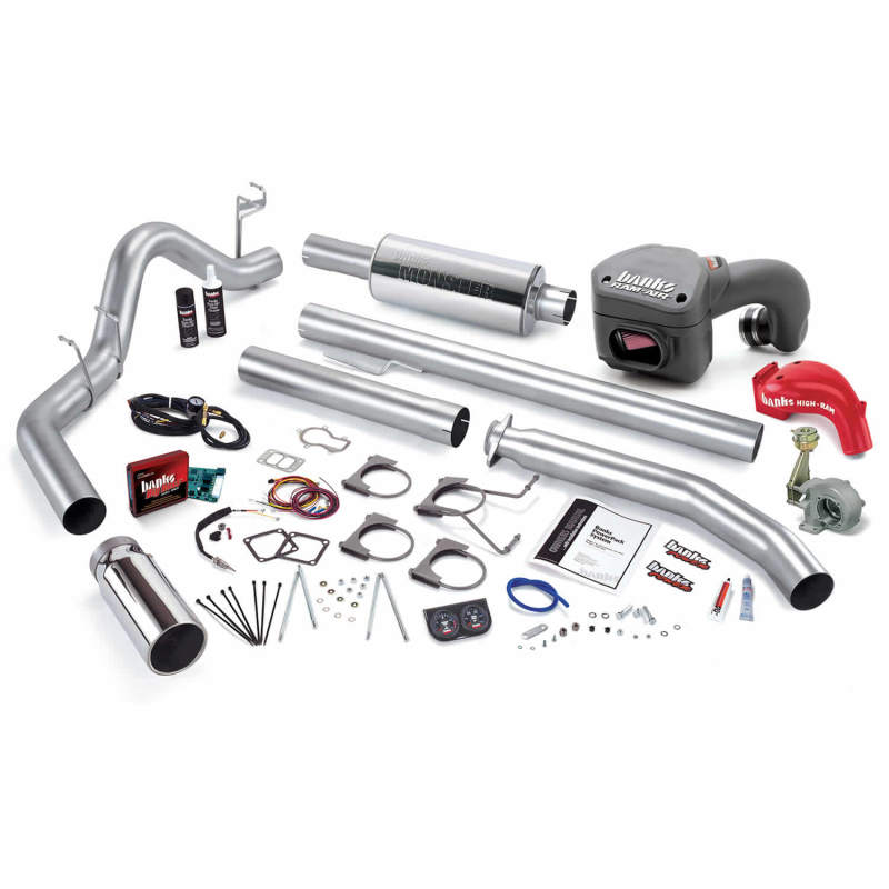 Banks Power 98.5-00 Dodge 5.9L Std Cab PowerPack System - SS Single Exhaust w/ Chrome Tip - 49390