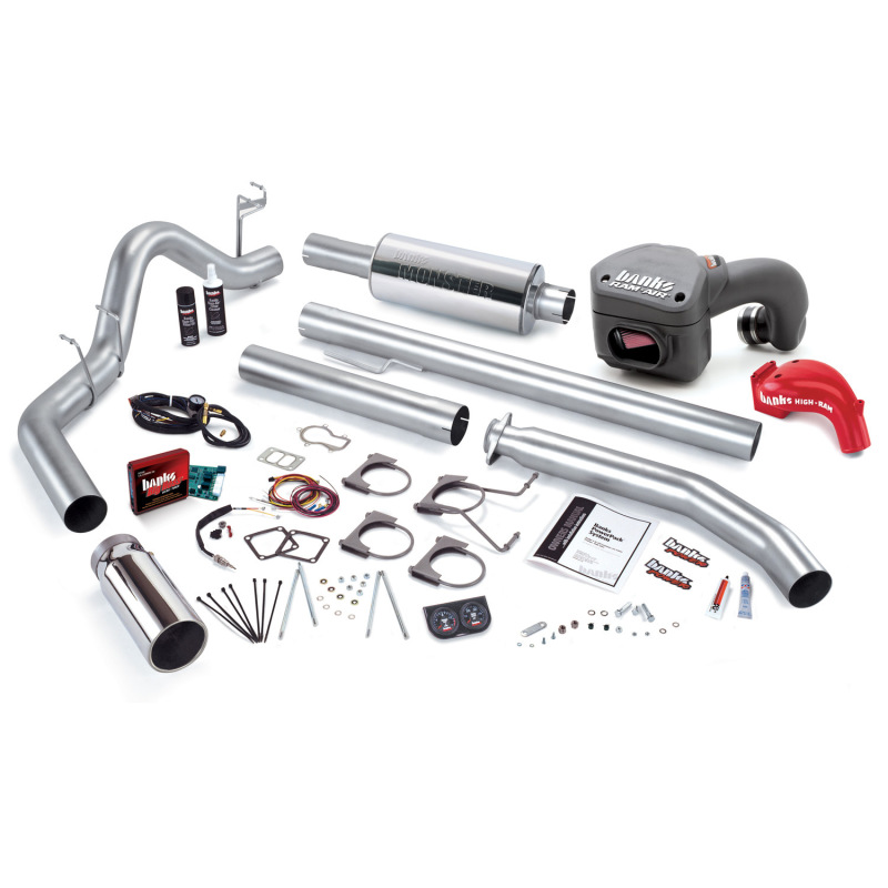 Banks Power 02 Dodge 5.9L 235Hp Std Cab PowerPack System - SS Single Exhaust w/ Chrome Tip - 49396