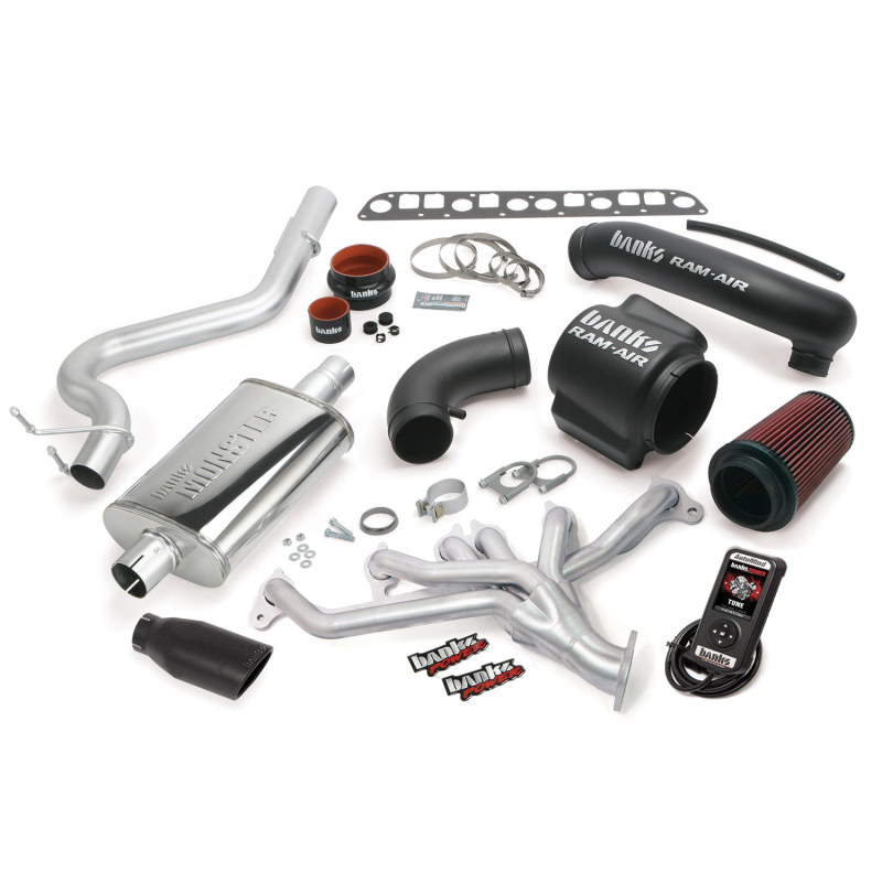 Banks Power 98-99 Jeep 4.0L Wrangler PowerPack System - SS Single Exhaust w/ Black Tip - 51331-B