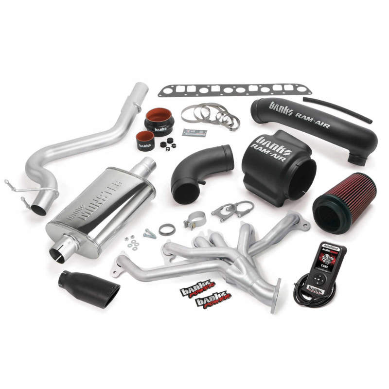 Banks Power 04-06 Jeep 4.0L Wrangler PowerPack System - SS Single Exhaust w/ Black Tip - 51335-B