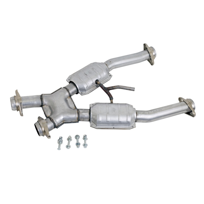 BBK 94-95 Mustang 5.0 Short Mid X Pipe With Catalytic Converters 2-1/2 For BBK Long Tube Headers - 1672