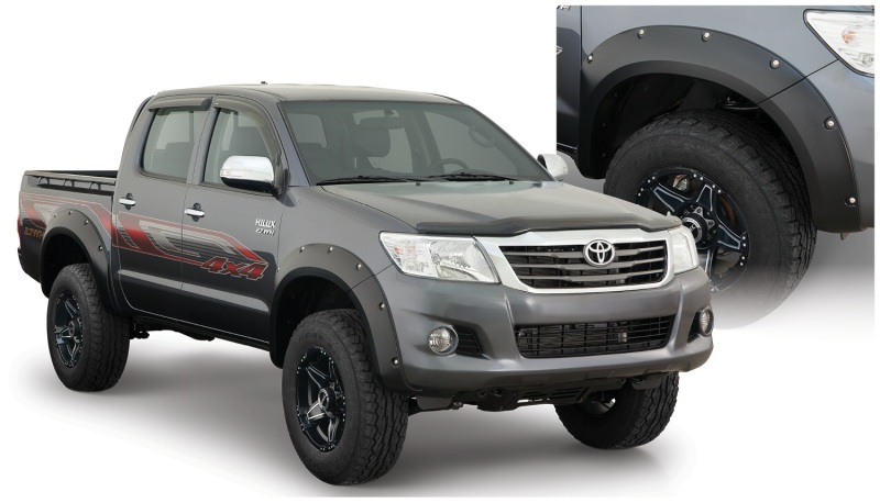 Bushwacker 11-13 Toyota Hilux Pocket Style Flares 4pc 59.8in Bed - Black - 31929-02