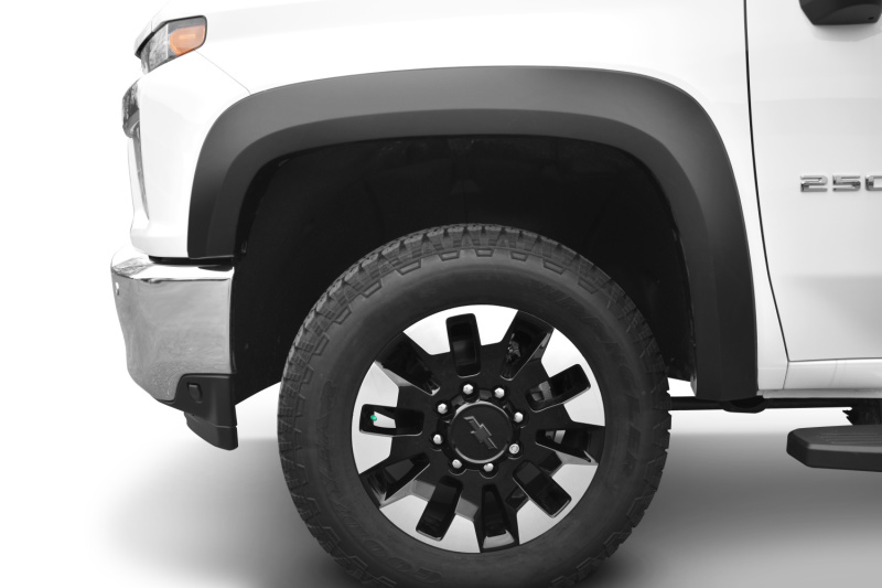 Bushwacker 2020 Chevrolet Silverado 2500 Extend-A-Fender Style Flares Front 2pc - Black - 40163-02