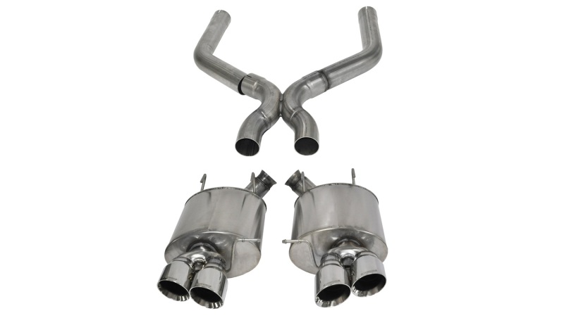 Corsa 13-13 Ford Mustang Shelby GT500 5.8L V8 Polished Sport Axle-Back + XO Exhaust - 14323