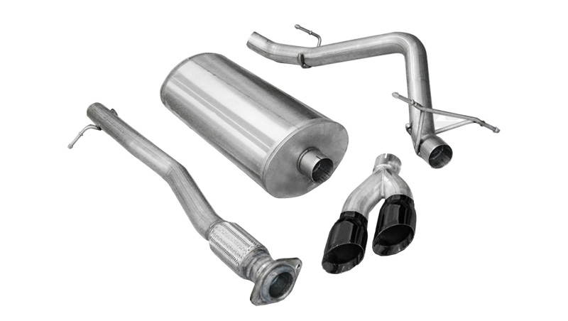 Corsa 11-13 GMC Sierra Ext. Cab/Std. Bed 1500 6.2L V8 Black Sport Cat-Back Exhaust - 14523BLK