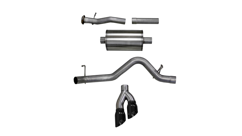 Corsa 15-16 Chevy Colorado 3.6L V6 Sport Cat-Back Exhaust 4in Black Pro Series Tips - 14744BLK