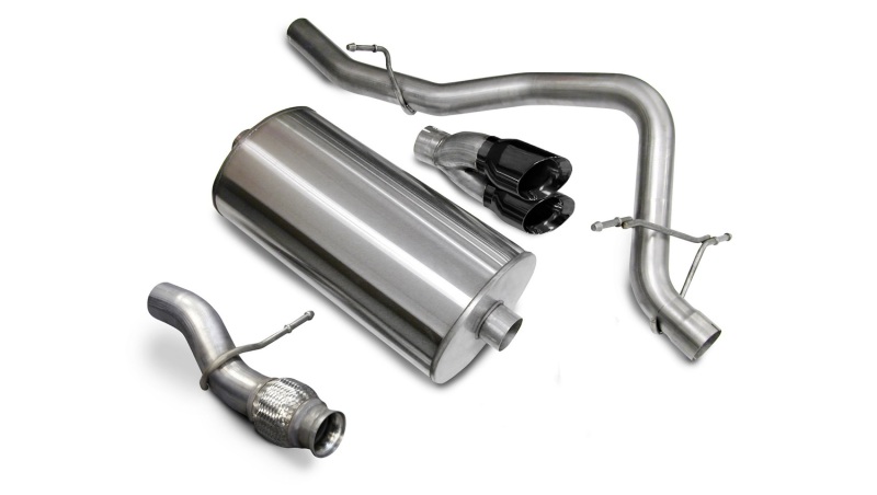 Corsa 09-11 Chevrolet Tahoe 5.3L V8 Black Sport Cat-Back Exhaust - 14912BLK