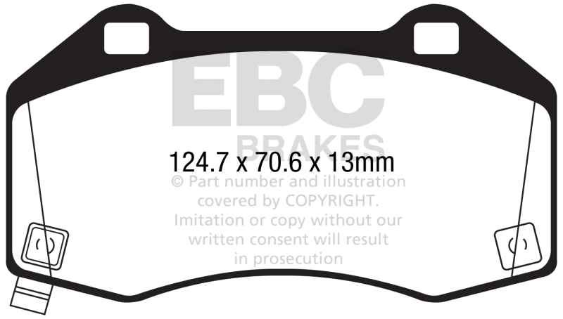 EBC 2017+ Fiat 124 Spider 1.4L Turbo Abarth Ultimax2 Front Brake Pads - UD13791