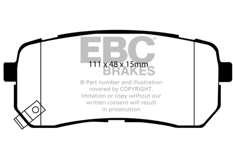 EBC 15+ Kia Sedona 3.3 Ultimax2 Rear Brake Pads - UD1302
