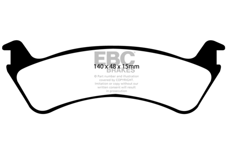 EBC 00-02 Ford Explorer Sport 4.0 2WD (Phenolic PisTons) Ultimax2 Rear Brake Pads - UD713