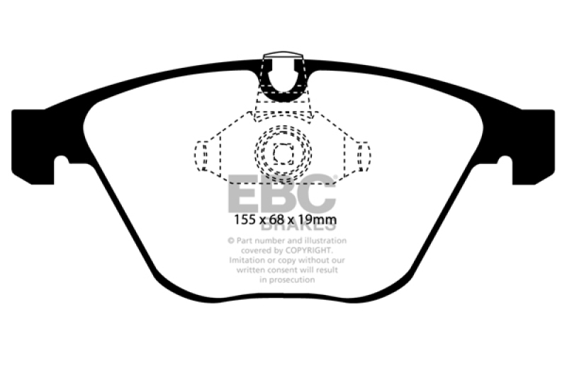 EBC 08-10 BMW M3 4.0 (E90) Ultimax2 Front Brake Pads - UD918