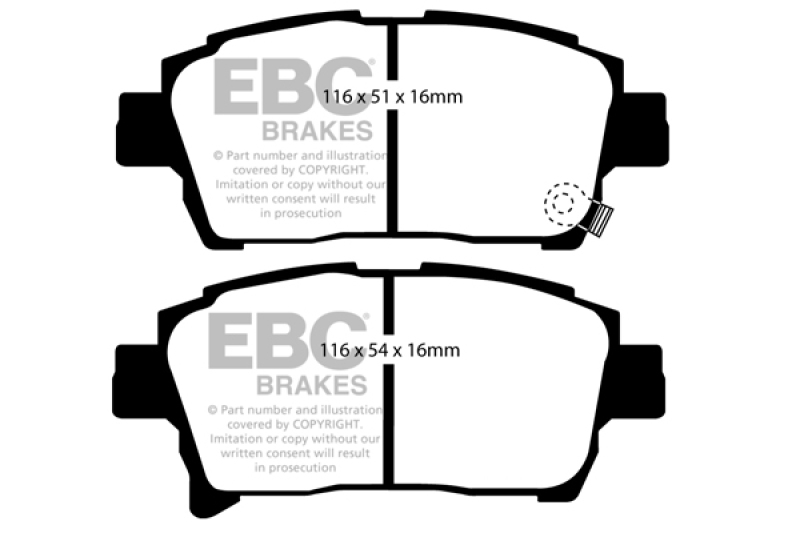 EBC 03-07 Scion XA 1.5 Ultimax2 Front Brake Pads - UD990