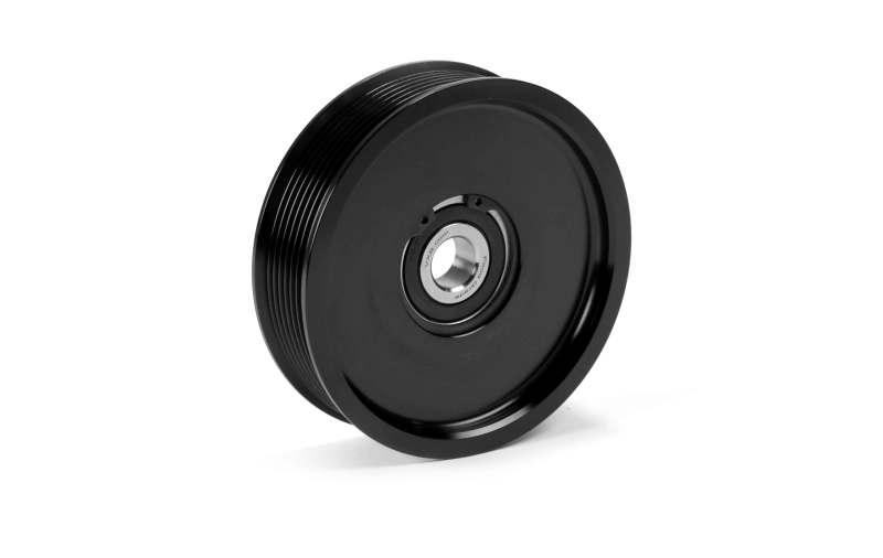 Fleece Performance 03-18 Dodge 2500/3500 Cummins Upper Fan Pulley Idler (Black Contrast) - FPE-34657-BLK-SPK