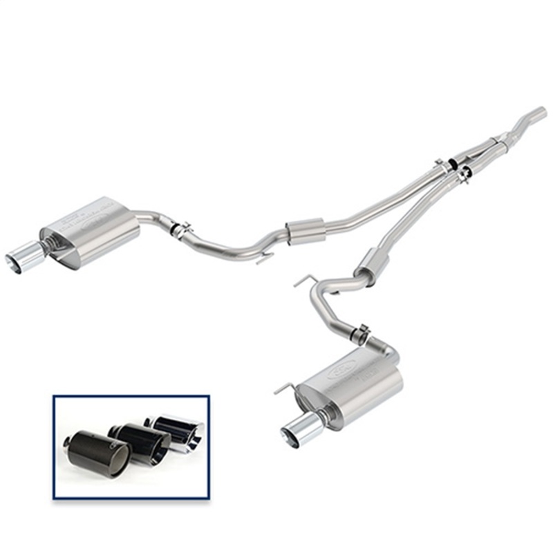 Ford Racing 2018 Mustang 2.3L Ecoboost Cat-Back Sport Exhaust System w/Chrome Tips - M-5200-M4SCA