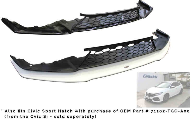 GReddy 2017+ Honda Civic Si Coupe/Sedan Front Lip Spoiler - 17550100
