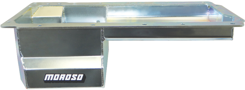 Moroso GM LS Swap/Early F-Body (w/Rear Sump & Remote Oil Filter Adapter) Wet Sump 6in Steel Oil Pan - 20148