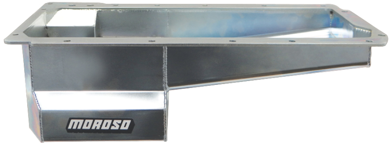 Moroso GM LS Swap/Early F-Body (w/Rear Sump & Remote Oil Filter Adapter) Wet Sump 6in Steel Oil Pan - 20149