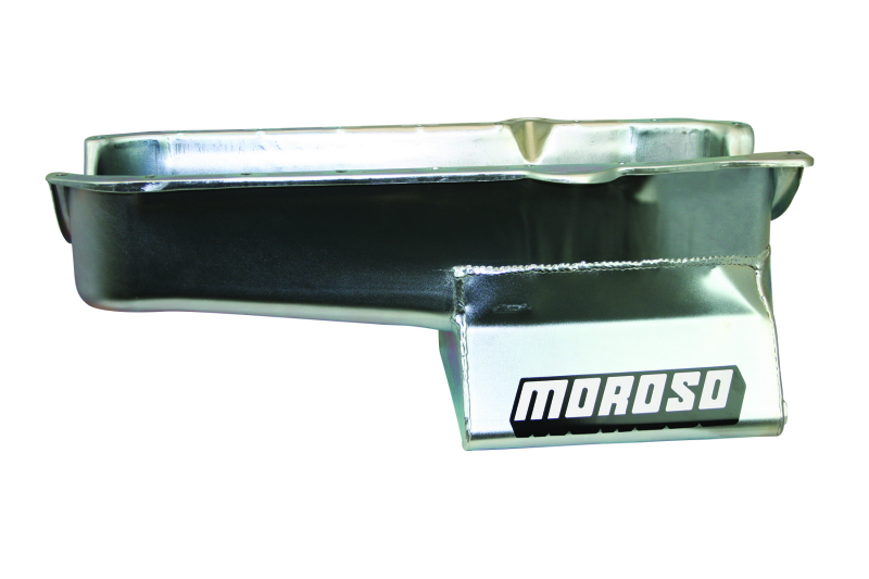 Moroso 80-85 Chevrolet Small Block (w/Passenger Side Dipstick) Wet Sump 7qt 8.25in Steel Oil Pan - 20200