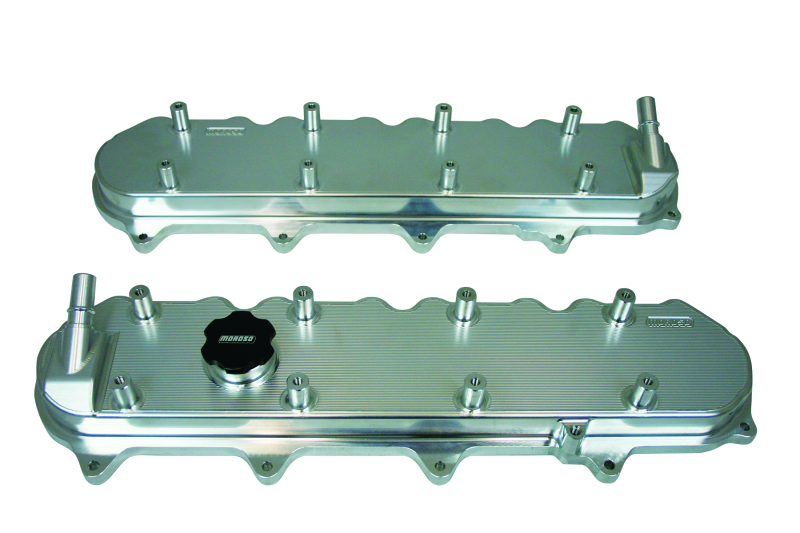 Moroso GM LT1/LT4/L86 Valve Cover - Oil Fill & PCV Ports on Each Cover - Billet Aluminum - Pair - 68494