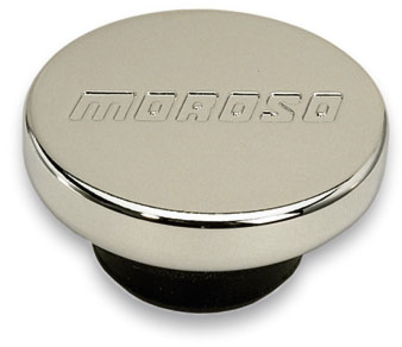 Moroso Oil Filler Cap - 1.22in Diameter - Push-In Type - Chrome Plated - 68660