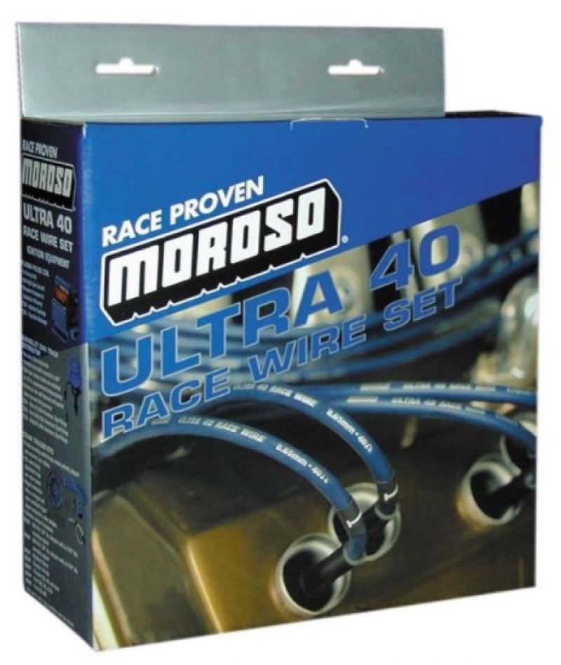 Moroso Chevrolet Big Block Ignition Wire Set - Ultra 40 - Sleeved - HEI - Straight - Black - 73819