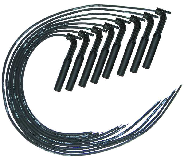 Moroso Universal/Hemi/BAE-AJPE Ignition Wire Set - Ultra 40 - Unsleeved - Long Handle - Black - 73805